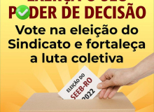 ELEIÇÃO DO SEEB-RO ACONTECE DE 25 A 27 DE MAIO